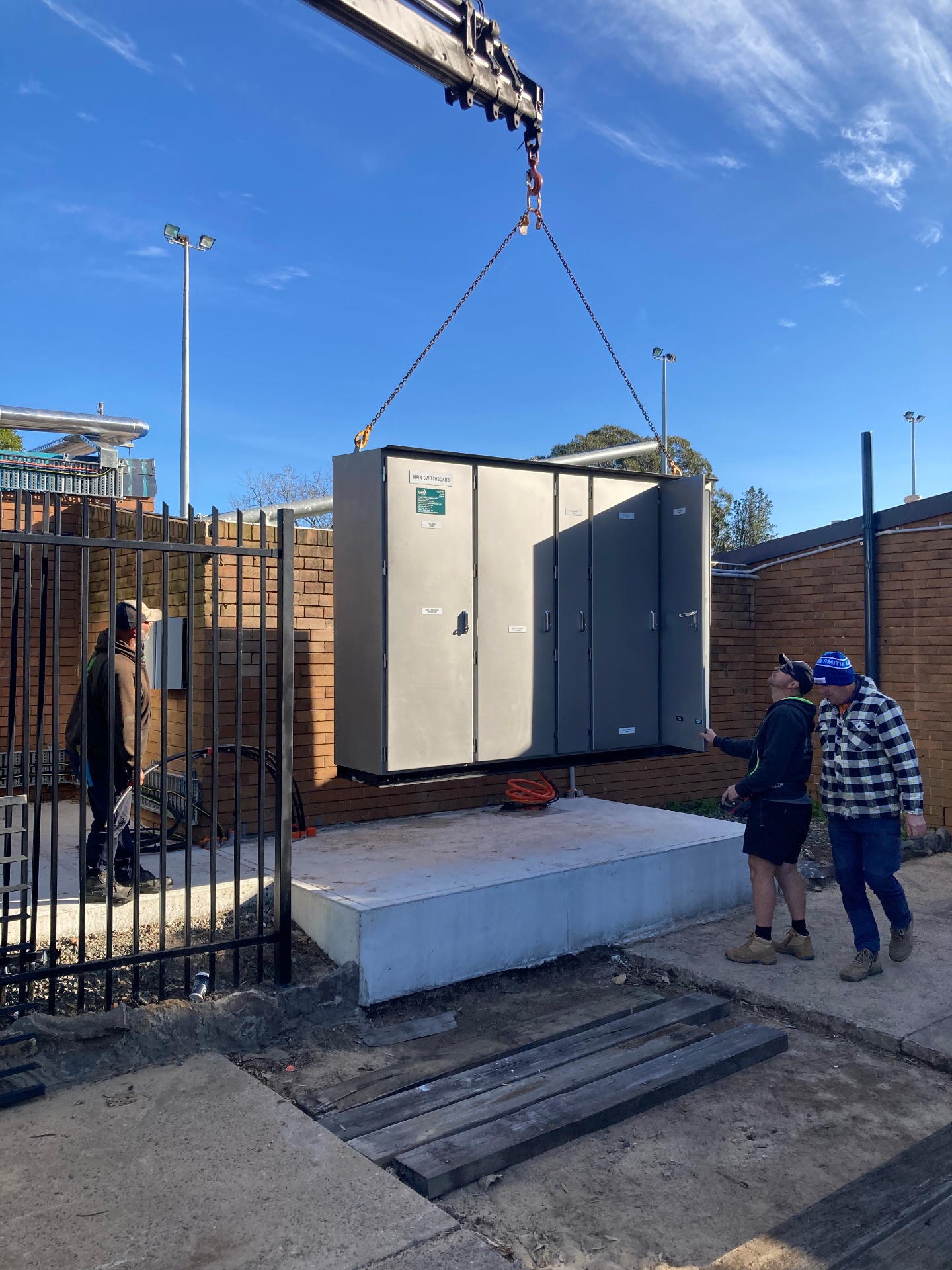 All Field Electrical team installing electrical equipment